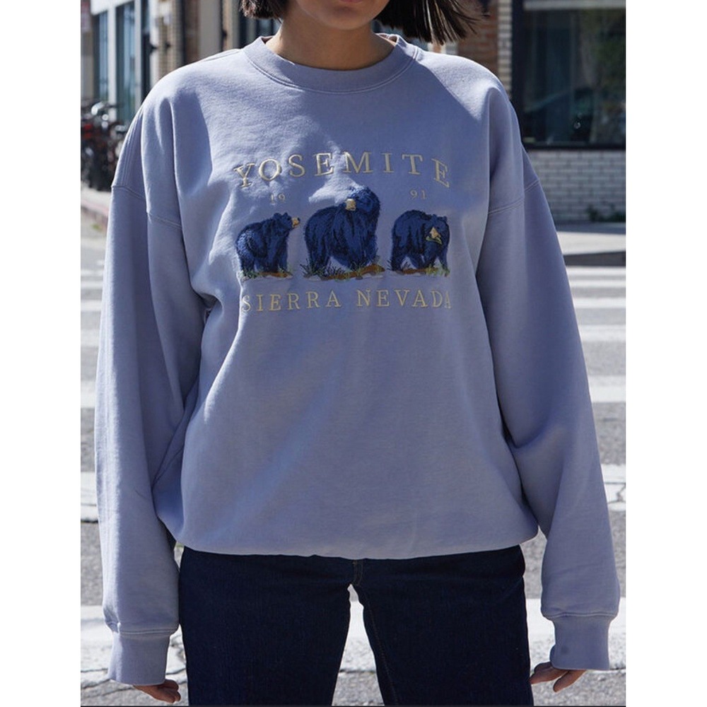 Brandy Melville John Galt‎ Periwinkle Yosemite Erica Sweatshirt Oversized Large